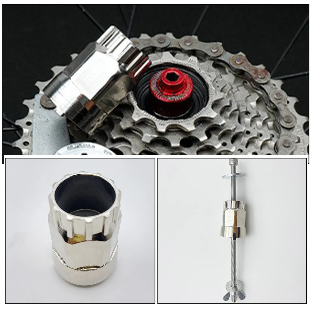 

1Set Bicycle Free Hub Install Removal Tool Aluminium Alloy Durable Compact Bike Repair Hub Tool Bike Repair Accessory