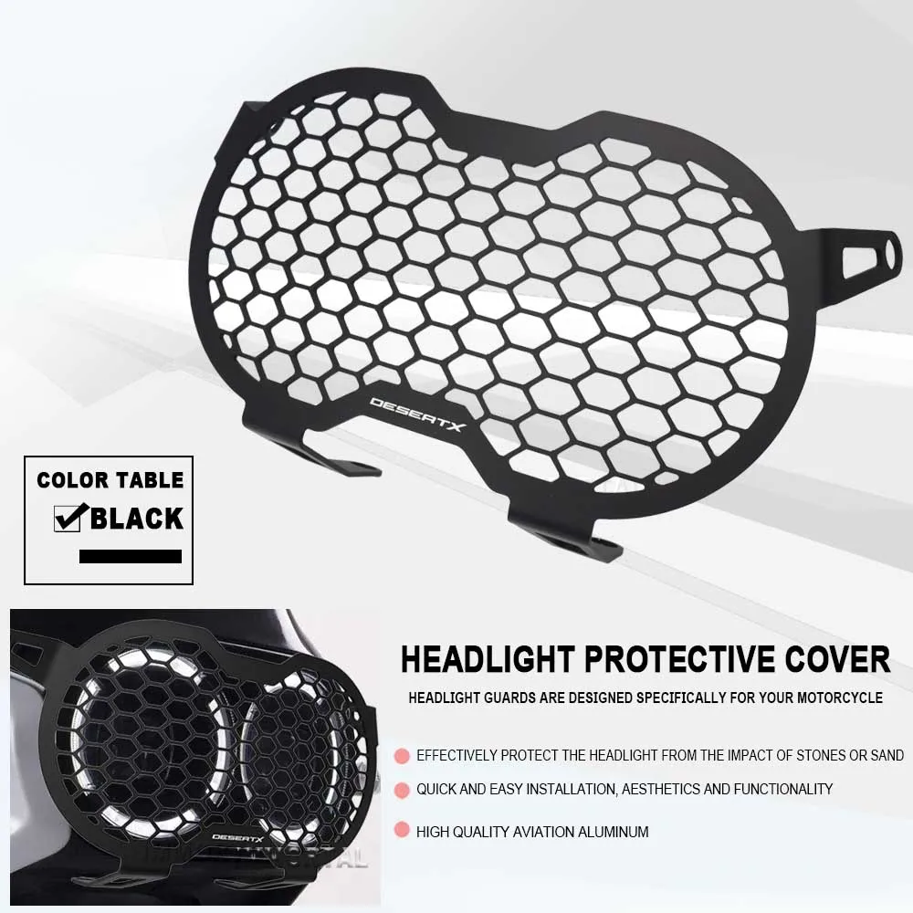 

For Ducati DesertX Adventure Desert X 2022 2023 Headlight Guard Headlight Protector Cover Motorcycle Headlight Grille Protector