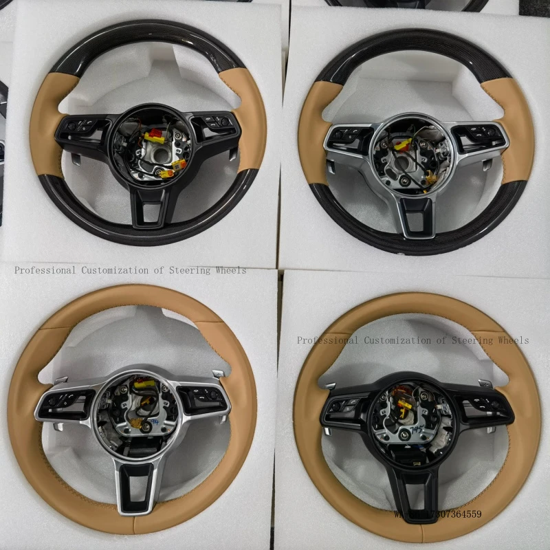 

Suitable for Porsche Panamera 2010-2016 models, carbon fiber steering wheel with knob, non-destructive installation for racing