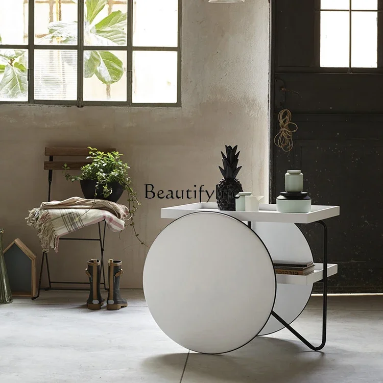 

Y Small Apartment Living Room Sofa Side Table Corner Table Light Luxury Nordic Designer Stainless Steel Bedside Table