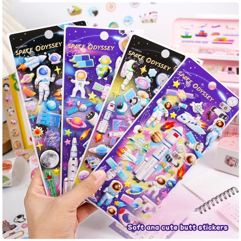 

20 шт. набор случайных фантастических космических путешествий космонавт 3D пухлая наклейка Diy чехол для мобильного телефона милые канцелярские принадлежности наклейка для дневника Декор