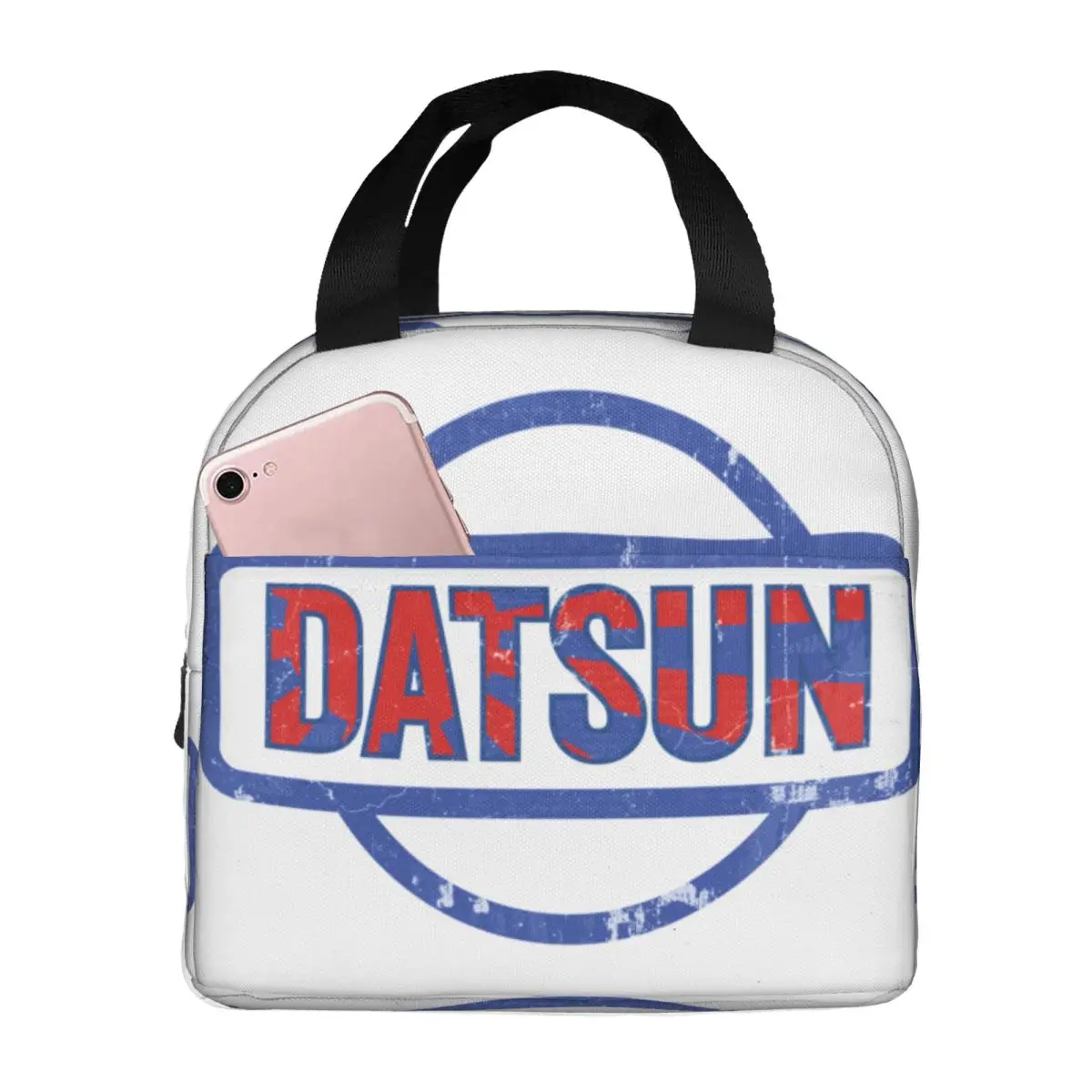 Datsuns Racing Car Thermal Insulated Lunch Bag Women Portable Lunch Tote for School Office Outdoor Storage Food Box