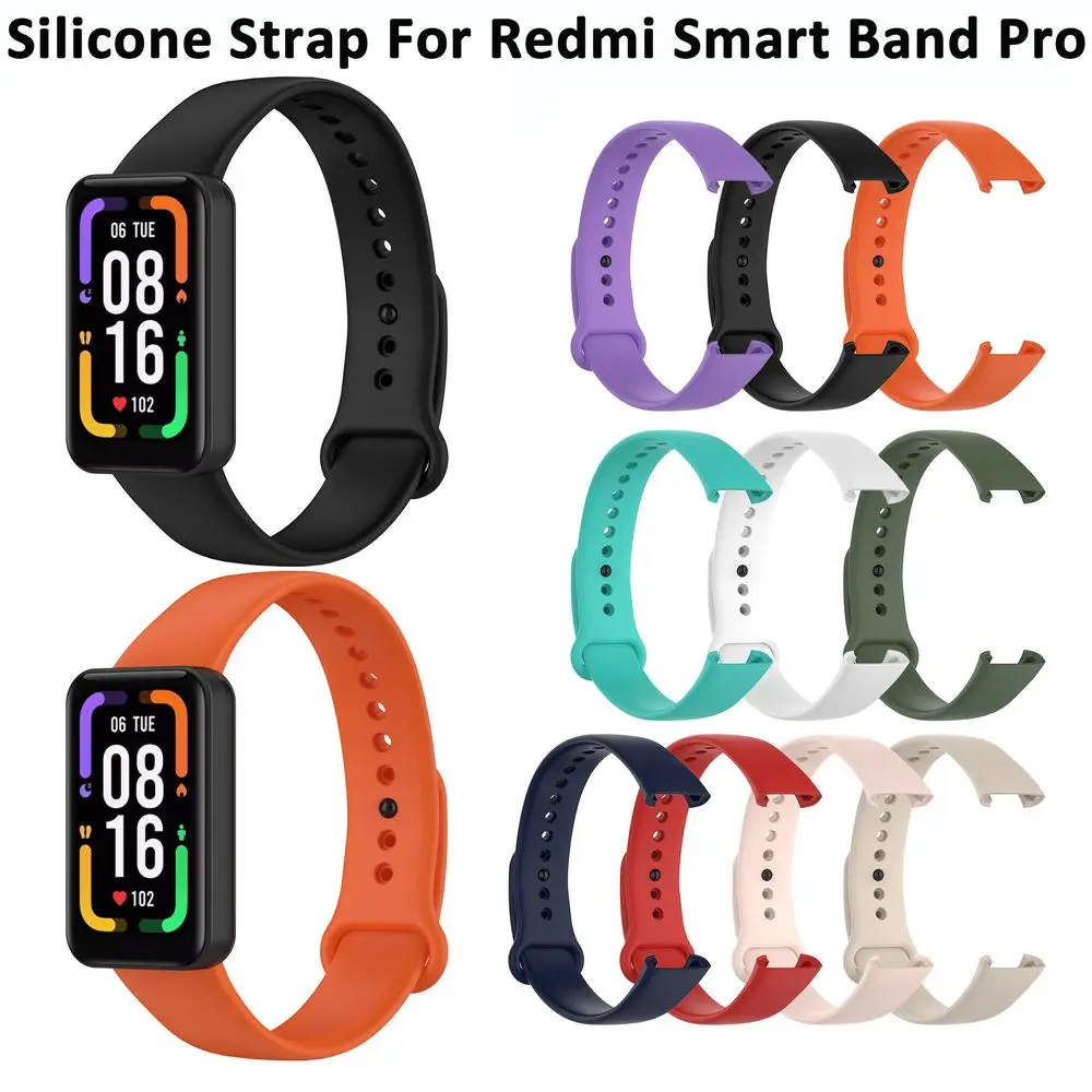 Ремешок сменный силиконовый для Xiaomi Redmi Band Pro, силиконовый спортивный браслет для смарт-часов