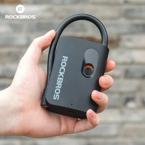 Imagen 2 del producto ROCKBPROS Mini bomba eléctrica portátil para bicicleta 70psi 2600mAH bomba infladora de aire para neumáticos MTB bicicleta de carretera bomba de ciclismo para vehículo eléctrico