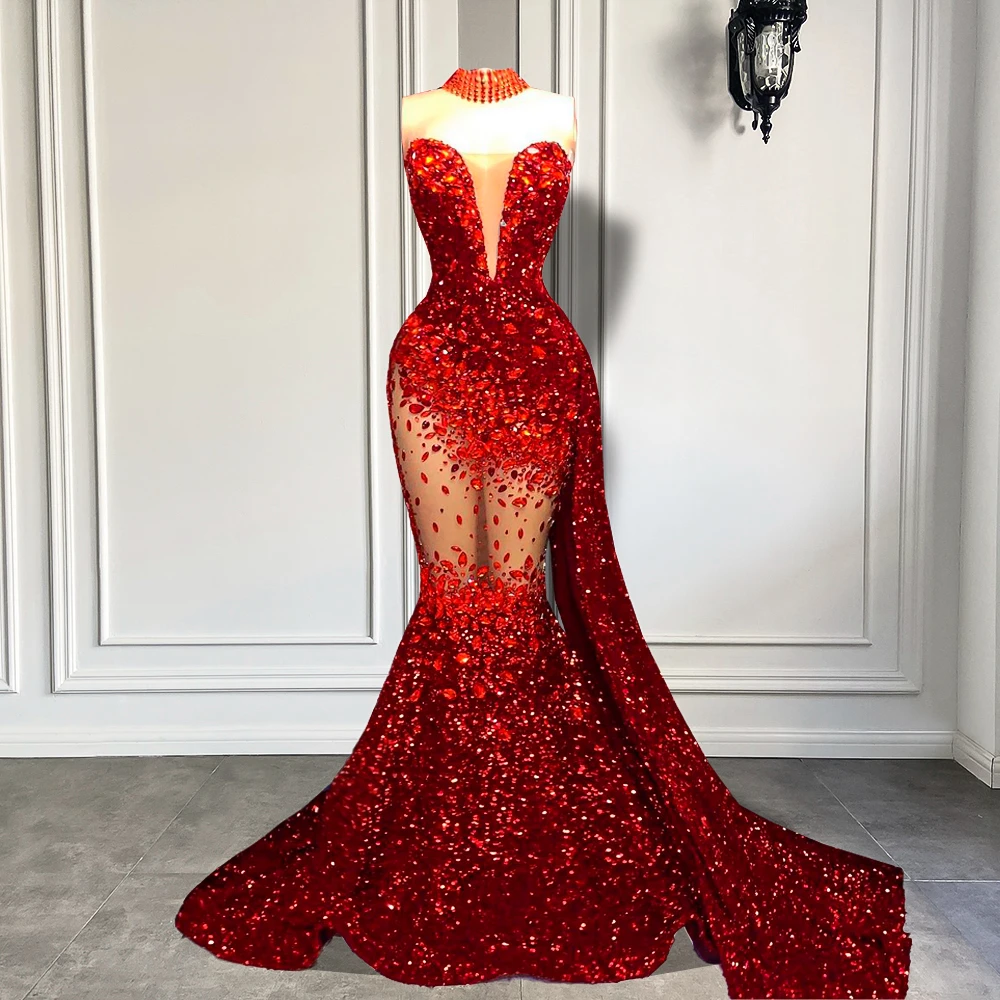 New Arrival Sexy Mermaid Prom Dresses 2026 Sweetheart Luxury Crystals Black Girls Red Sequin Floor Length Prom Gala Gowns - AliExpress 320 New Arrival Sexy Mermaid Prom Dresses 2026 Sweetheart Luxury Crystals Black Girls Red Sequin Floor Length Prom Gala Gowns - AliExpress 320