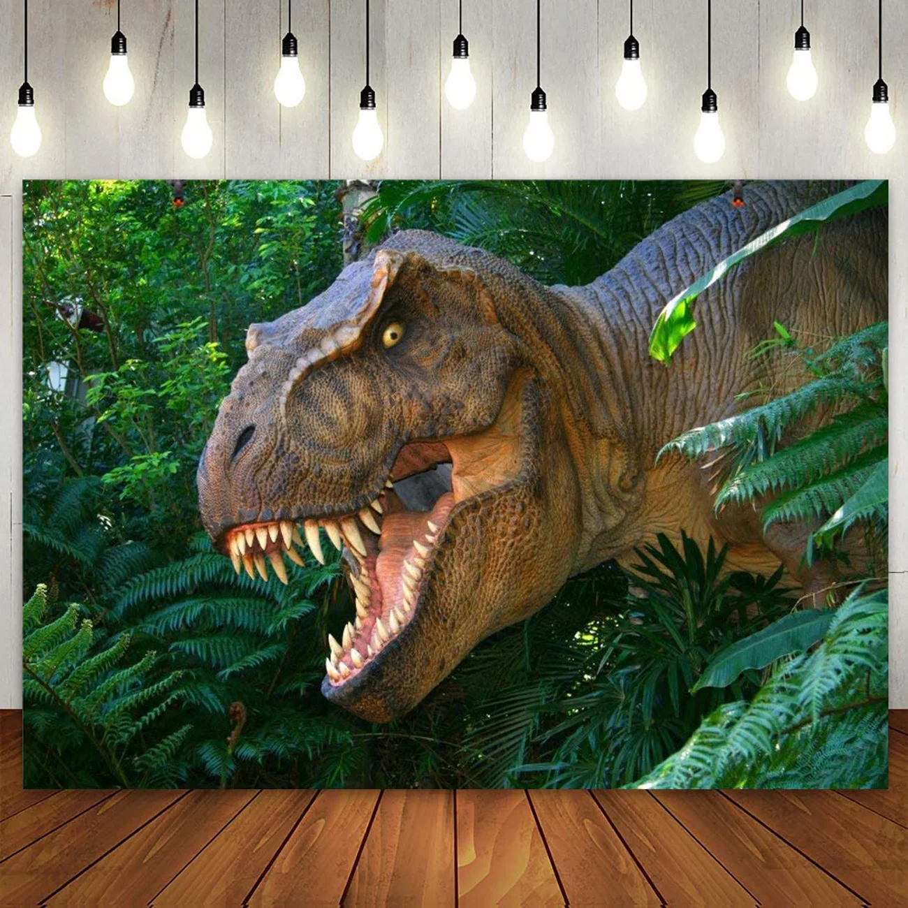 Dinosaur Jurassic World Park Backdrop Tropical Rainforest Animals Jungle Background for Boys 1st First Birthday Party Decoration