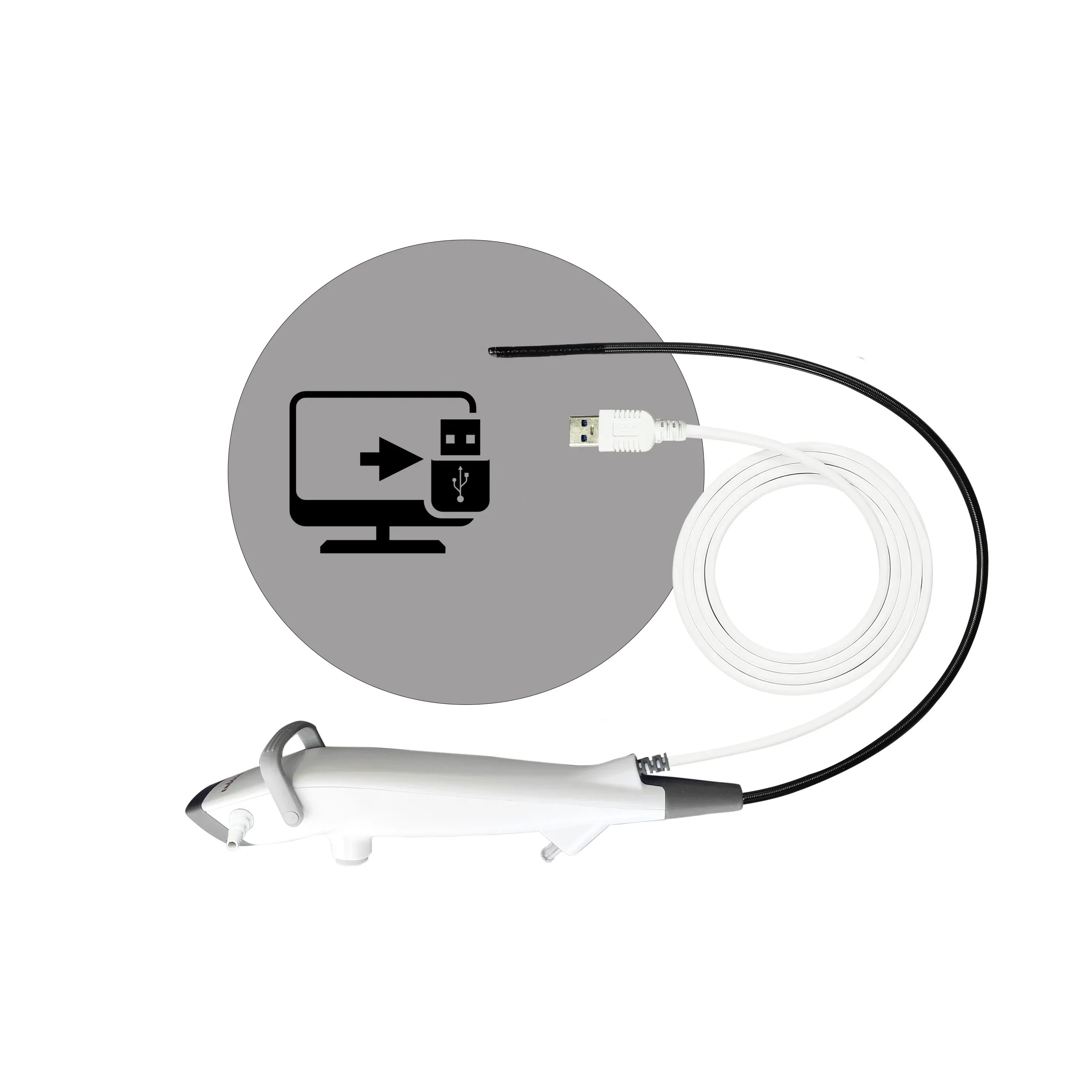 Flexible 2.4mm Working Diameter HD Disposle Cystoscope With Sterile Package For Medical Surgery