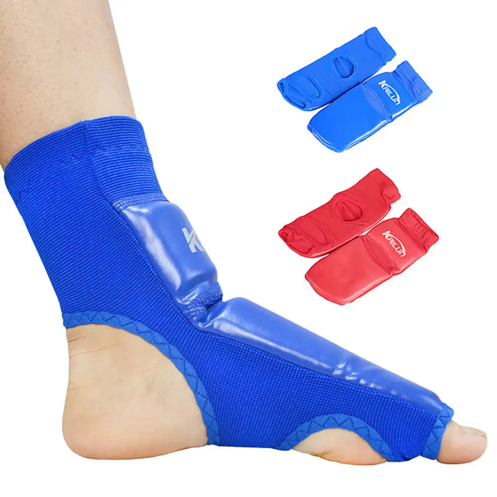 PU Leather MMA Boxing Muay Thai Foot Insteps Guards Feet Protector Martial Arts Wushu Sanda Training Protective Gear