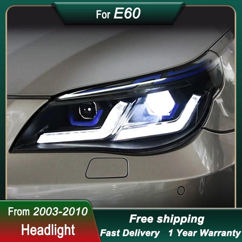 Car Headlights For BMW 5 Series E60 2003-2010 Upgrade to new style FULL LED Head Lamp  DRL Head Lamp Front light Assembly