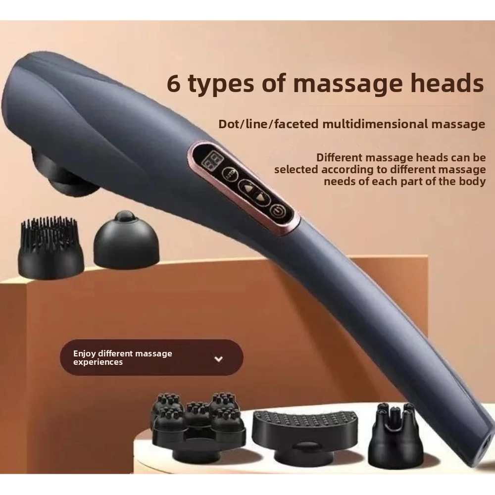 رؤوس تدليك مختلفة مدلك لاسلكي متعدد الأغراض تدليك الوخز بالإبر عصا تدليك محمولة باليد مطرقة الاهتزاز #1