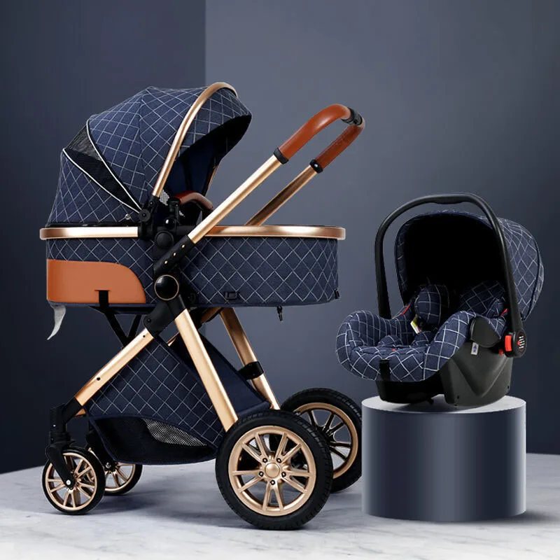 Poussette de Voyage Pliable et Légère pour Bébé, Siège Multifonctionnel à Comcussion Bidirectionnelle, 3 en 1