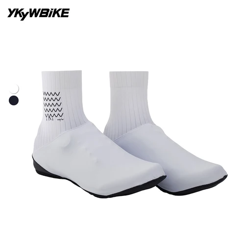 Imagen 1 del producto YKYWBIKE-cubiertas aerodinámicas para zapatos de ciclismo, cubrezapatos impermeables, accesorios para bicicleta de carretera, cubrezapatos cortos