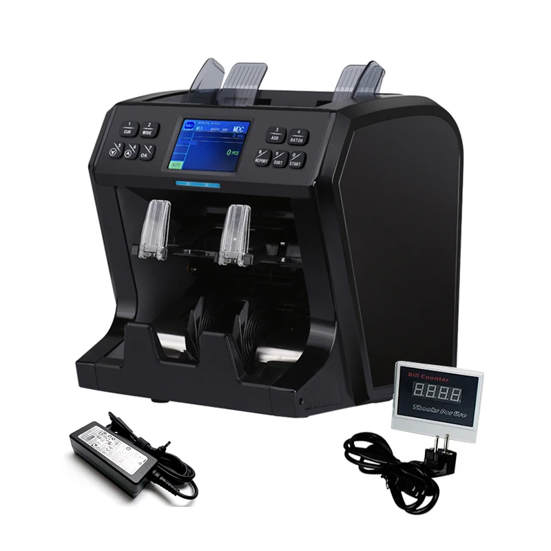 Pocket Currency Counter Banknote Detector CIS Money Counting Machine BANK NOTE COUNTER With 2 Pocket