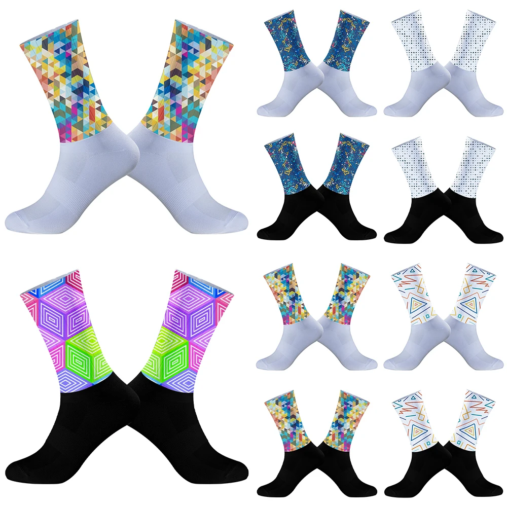 Cycling Bike Team Socks Summer 2024 New Gel Non-slip Breathable Pro Racing Sports Socks Men Women