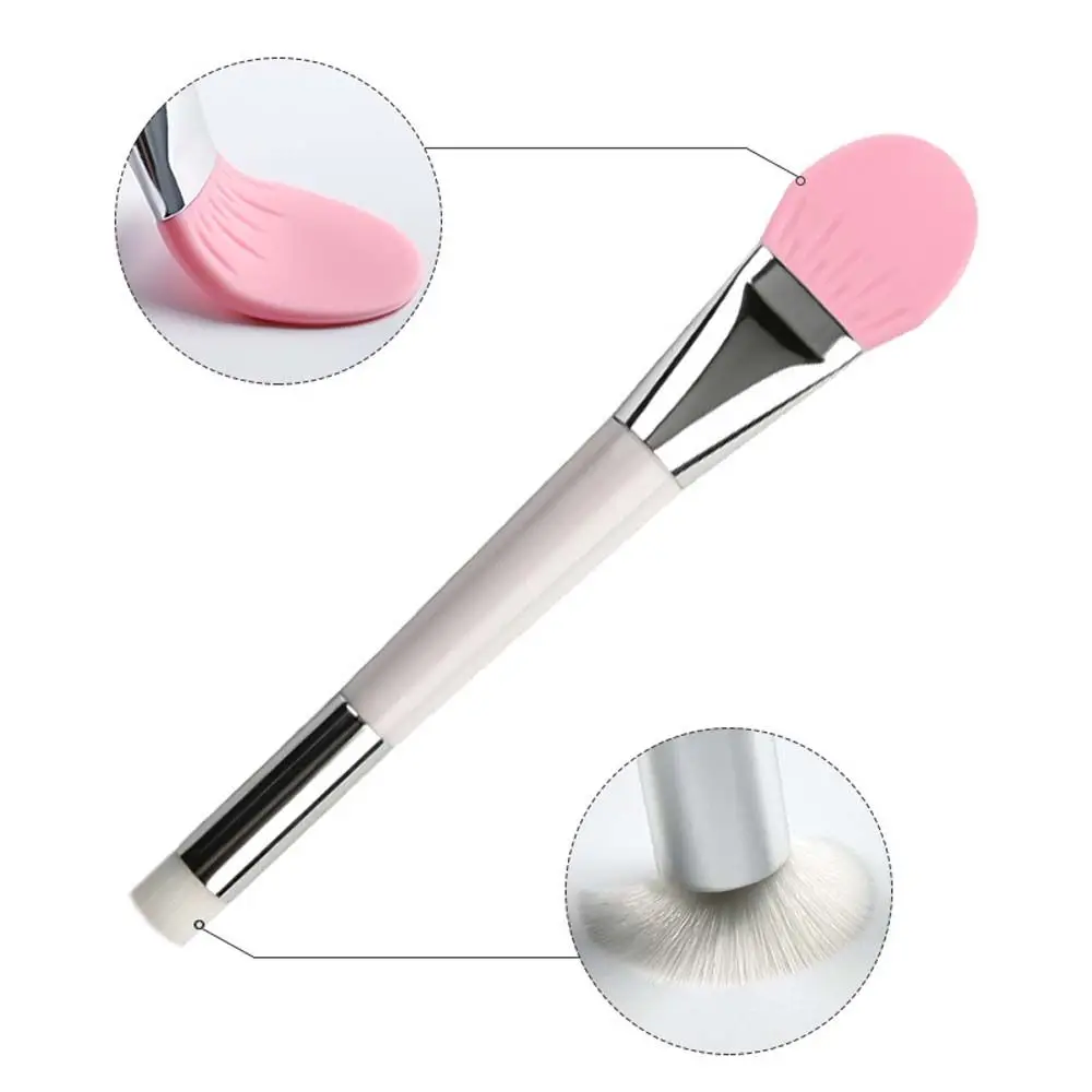 Beauty 3 Colors Skin Care Tools Silicone Makeup Applicator Facial Makeup Brush Double Head Mask Brush Facial Mud Stirring Stick