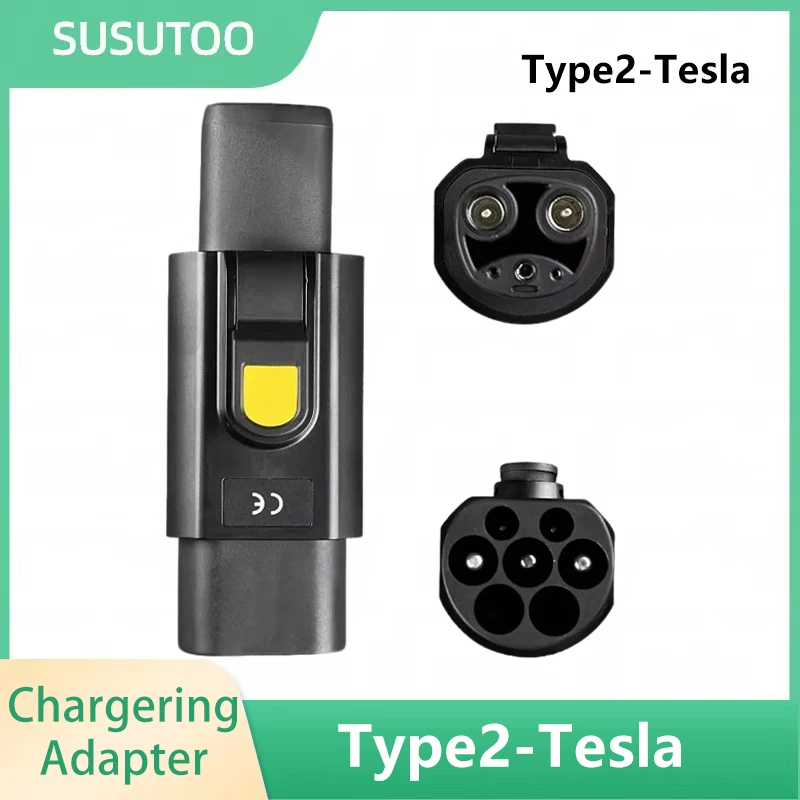 

Type2 to Tesla EV Charger Adapter Fit for Tesla Standard Car Type2 to Tesla Adapter Compatbile with Type2 Portable Charger
