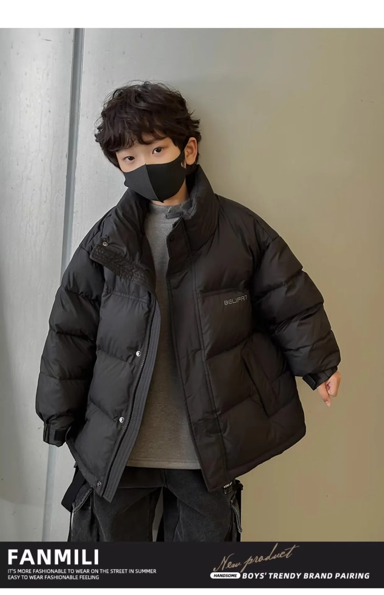 Boys Winter Thick Cotton Jacket 2025 New Cotton Jacket Handsome Winter Clothing Down Cotton Jacket Trendy - Image 6