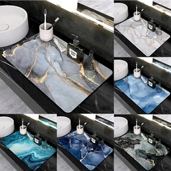 Diotomite Bathroom Mat Drain Pad Tableware Draining Pads Quick Dry Rug Kitchen Dinnerware Placemat Dish Drying Mat