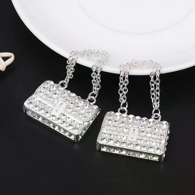 Clothes Doll Miniature Handbag with Metal Chain; Toy Handbag for Dollhouse, Miniature Shopping