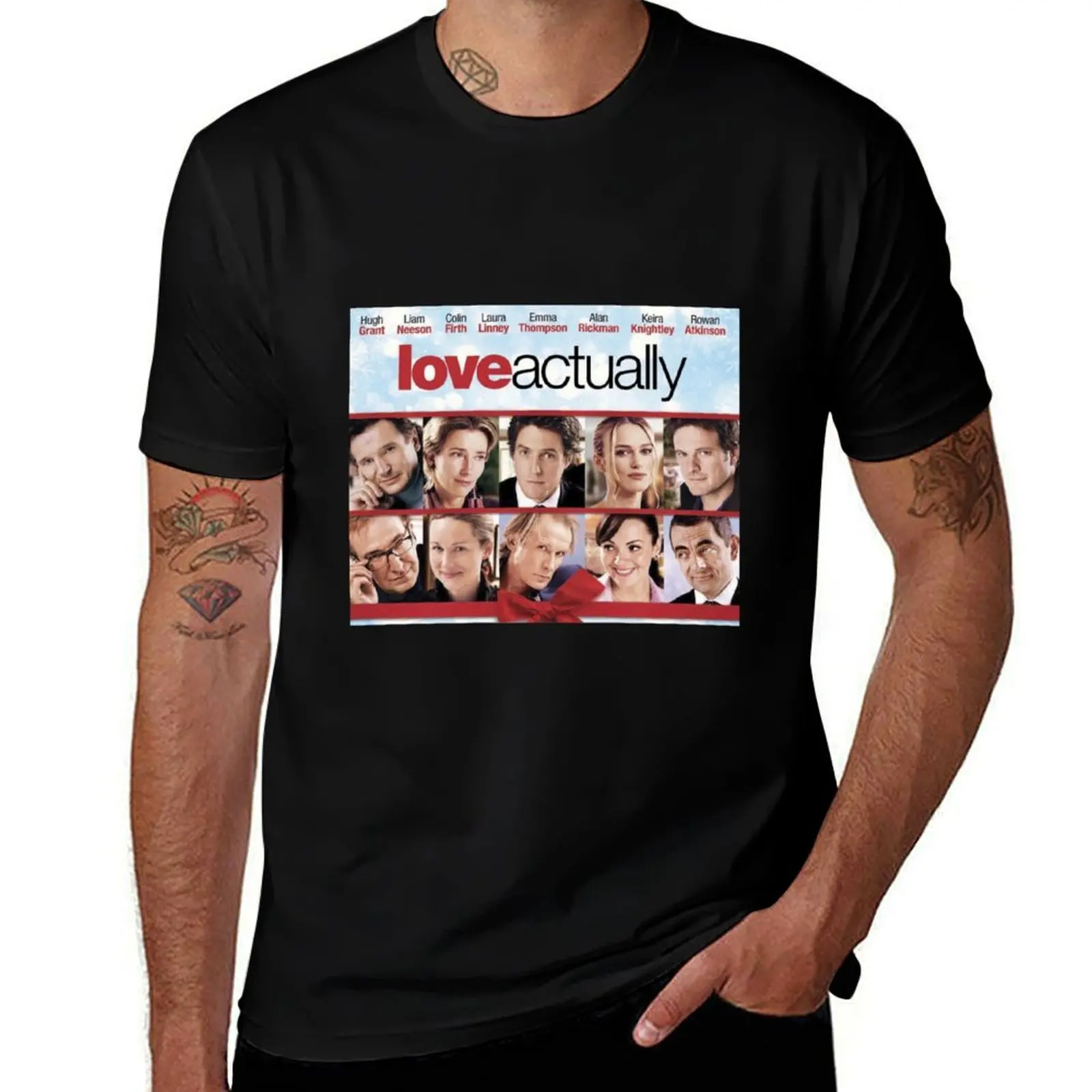 Love Actually Film with Hugh Grant T-Shirt Large Size Short Sleeve T-Shirt