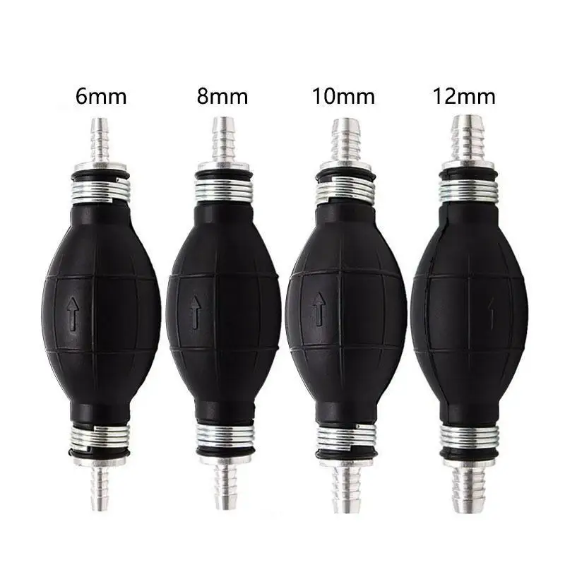 6mm/8mm/10mm/12mm Fuel Pump Line Rubber Aluminum Hand Primer Bulb  Oil Transfer Petrol For Car Boat Marine Outboard