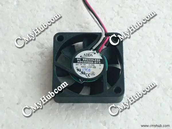 For ADDA AD0405HB-G73 DC5V 0.25A 4010 4CM 40mm 40x40x10mm 3Wire Cooling Fan AD0405HB-G73 G73 S G V