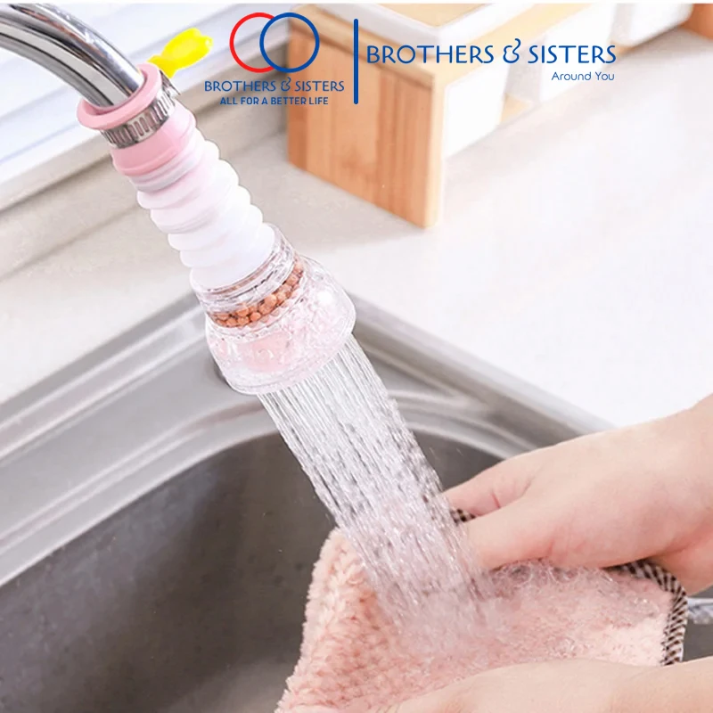 

Kitchen Faucet Tap Extender 360 Adjustable Flexible Water Filter Outlet Head Splash-Proof Water Saving Sprayer Filter Diffuser