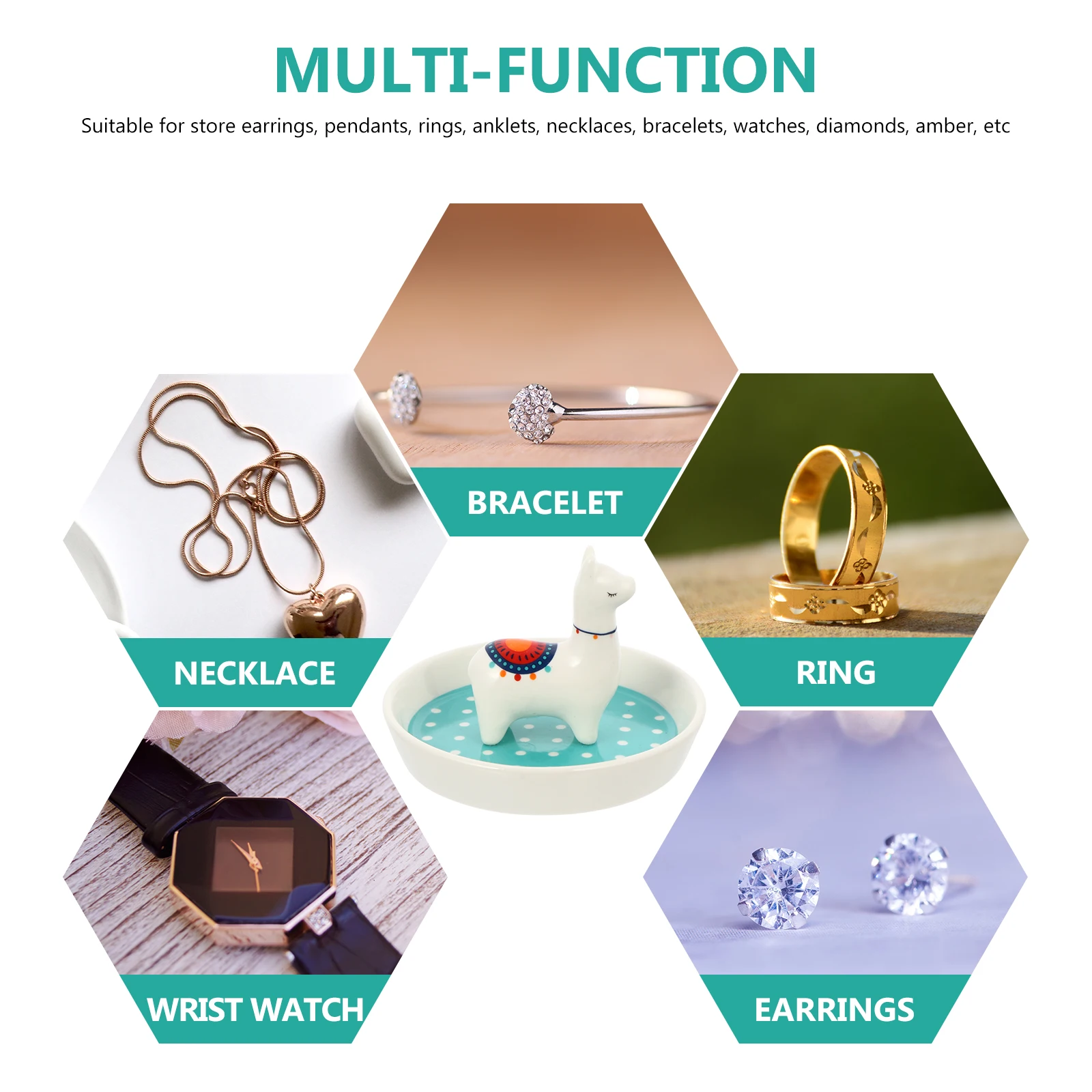 

Ceramic Jewelry Storage Plate Nordic Style Practical Jewelry Organizer for Rings Earrings Bracelets Lightweight Gift for