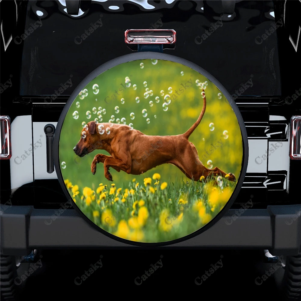 Rhodesian Ridgeback Print Spare Tire Cover Waterproof Tire Wheel Protector for Car Truck SUV Camper Trailer Rv 14