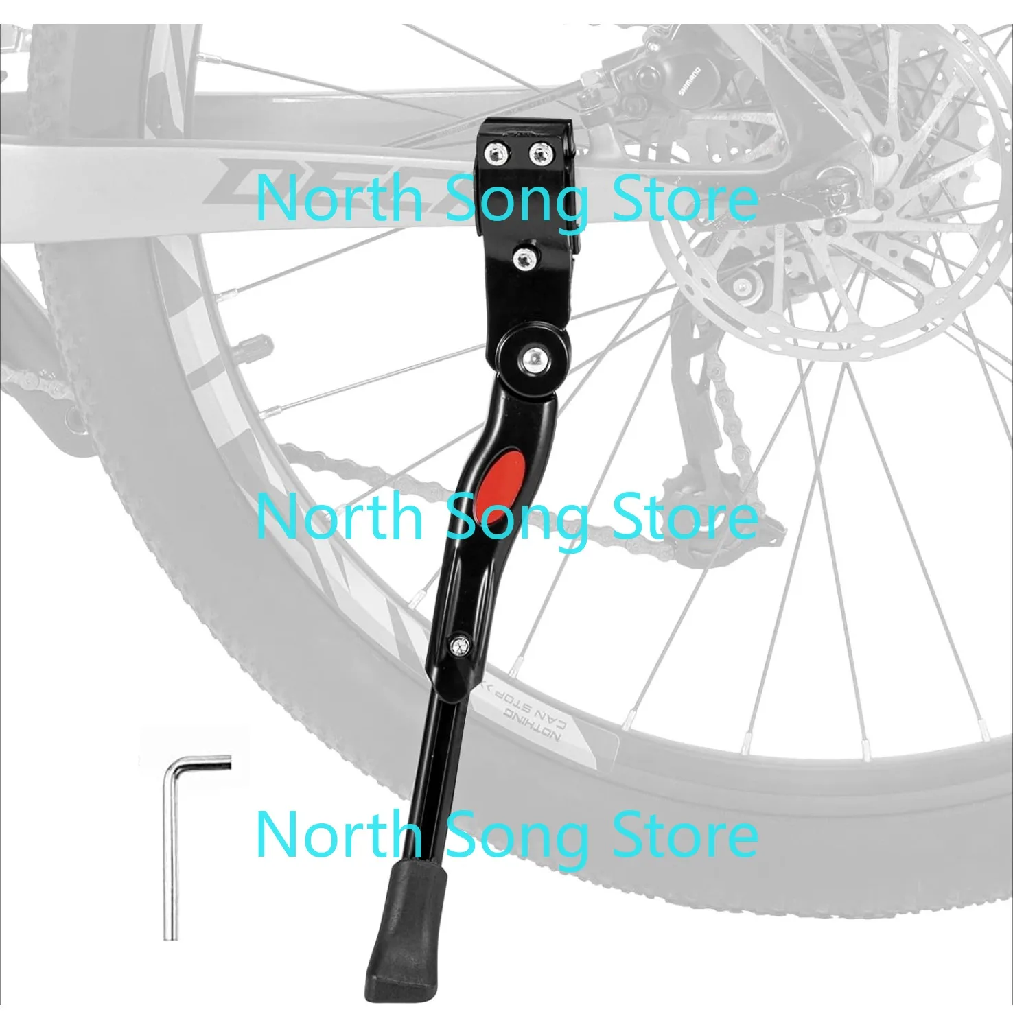 

Adjustable Aluminium Alloy Kickstand for 22''-28'' Mountain & Road Bikes