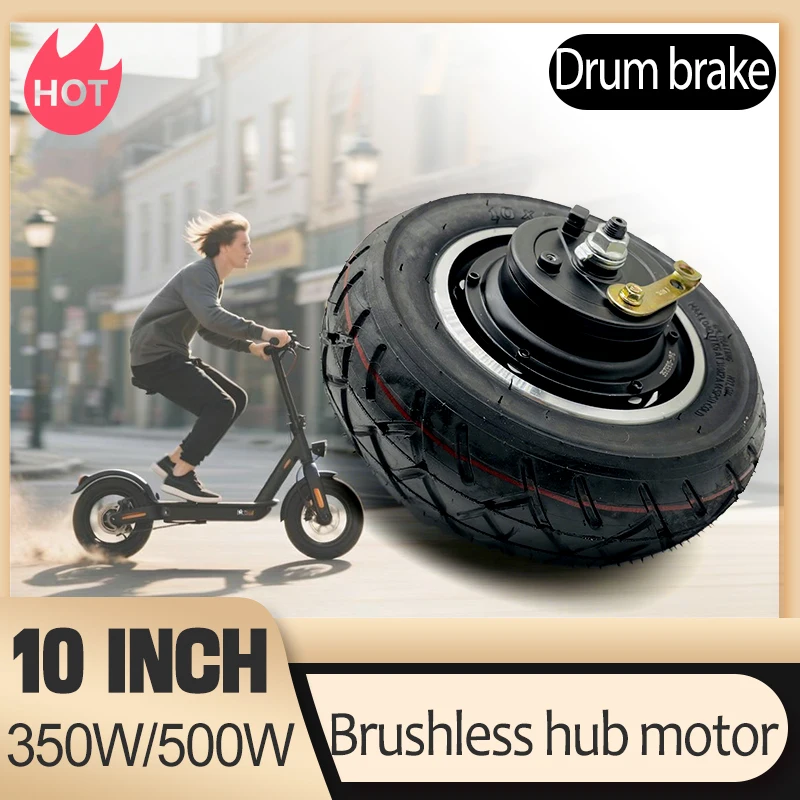 36V48V 350W 500W 10 inch Motor Electric Scooter Engine Wheel For Rear Driving Tire Repair Parts Drum Brake 2025 New Upgrade