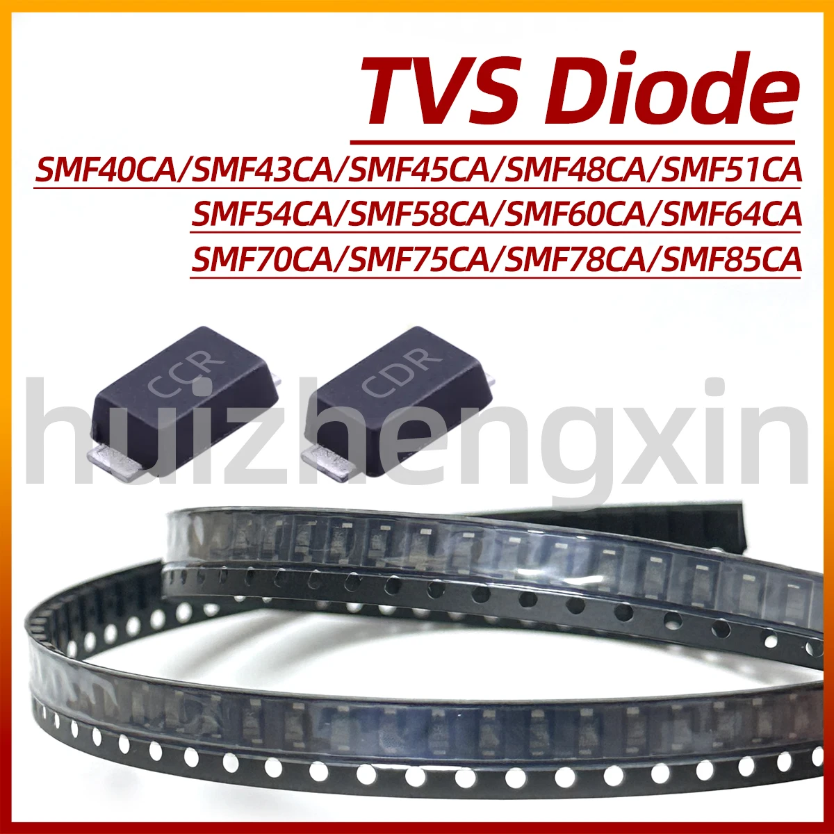 50PCS SMF40CA SMF43CA SMF45CA SMF48CA SMF51CA SMF54CA SMF58CA SMF60CA SMF64CA SMF70CA SMF75CA SMF78CA SMF85CA 200W TVS Diode