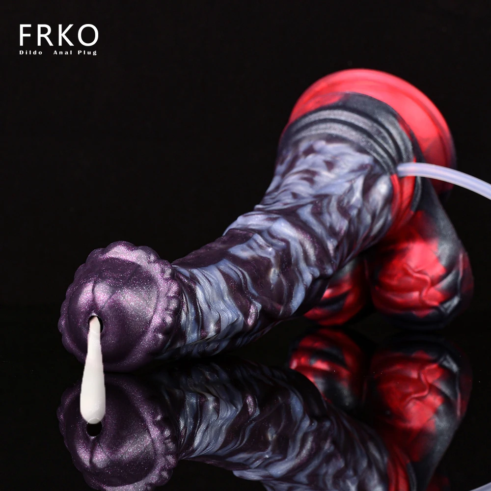 FRKO Large Horse Ejaculating Dildo Liquid Spray Soft Silicone G-Spot Stimulation Masturbators Anal Plug Sex Toys For Women Men