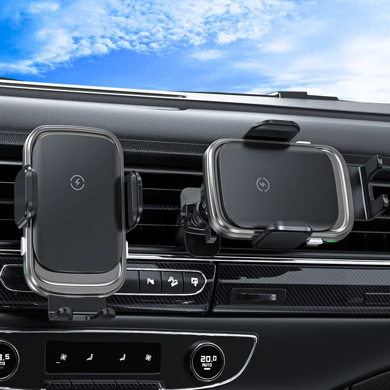 Cargador inalámbrico para teléfono de coche, soporte de ventilación de aire, estación de carga rápida para iPhone 15, 14, Xiaomi, Samsung, Huawei