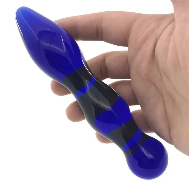 Anus Dilator Anal Plug Stick Vaginal G-spot Stimulation Glass Anal Butt Plug Prostate Massage Sex Toy For Adult Women Anal Beads