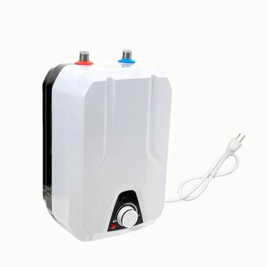 سخان مياه كهربي 1500 وات 6 لتر 1.59 جالون 110 فولت مدخل مياه علوي سخان مياه ساخن فوري صغير مع درجة حرارة قابلة للتعديل 3065 86