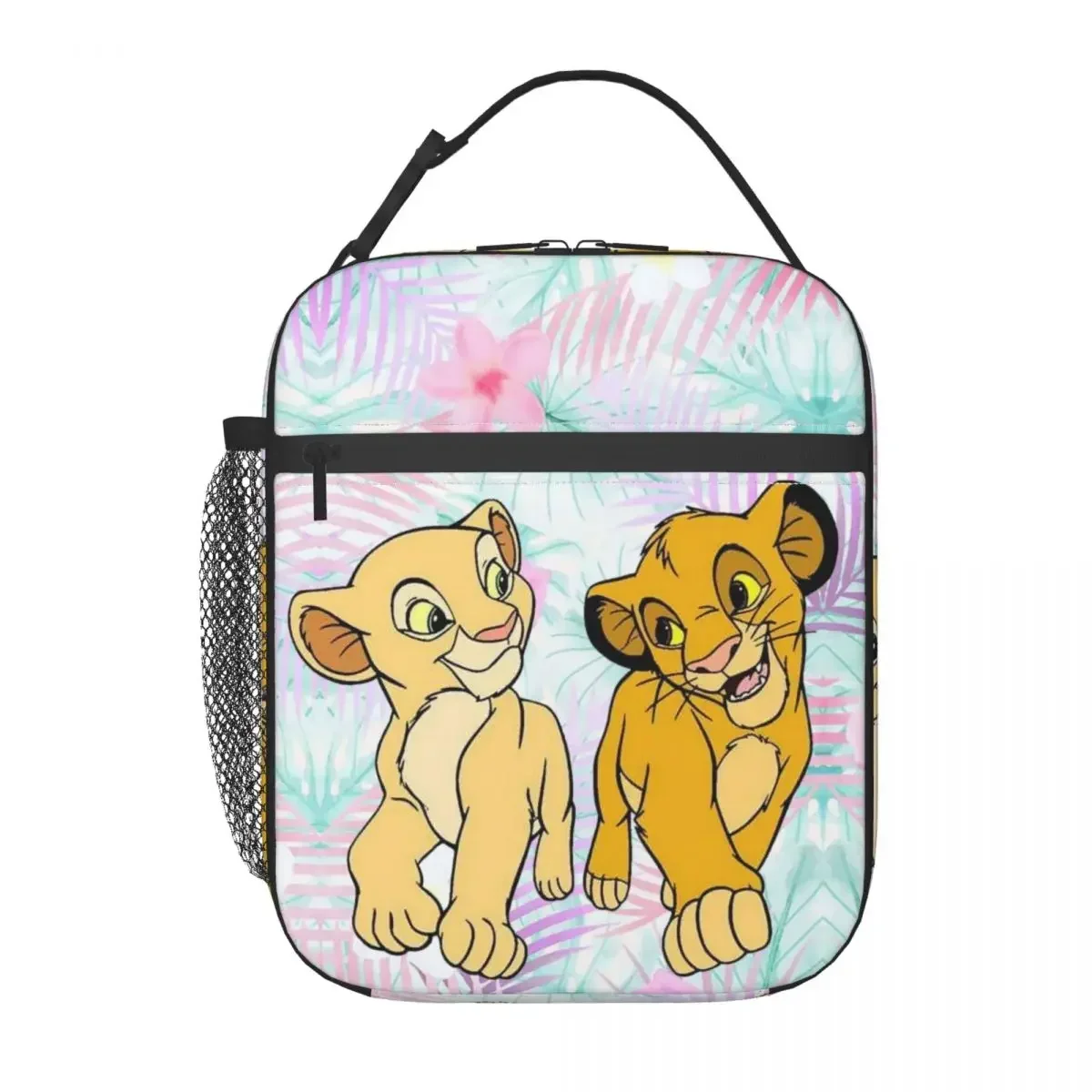 

Изолированная сумка для обеда в стиле аниме «Король Лев» для женщин, термохолодильник, ланч-бокс для еды, школьные многоразовые сумки-тоут