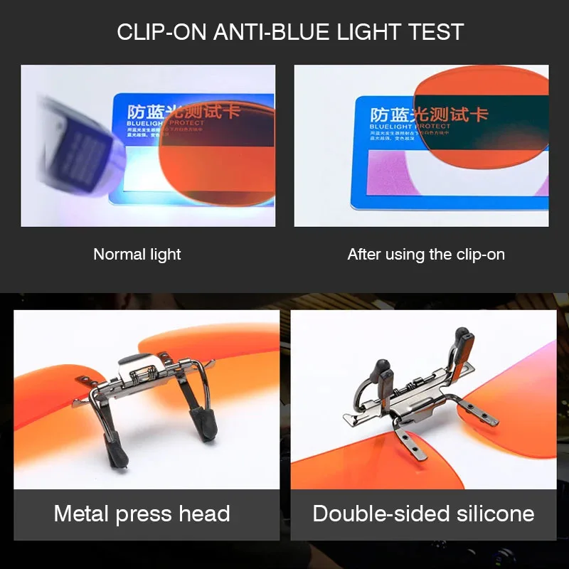 Kansept Blauw Licht Blokkerende Clip Op Een Bril Van Hoge Kwaliteit Unisex Anti-Straling Computerbril Bril Flip-Up Lens Voor Bijziendheid