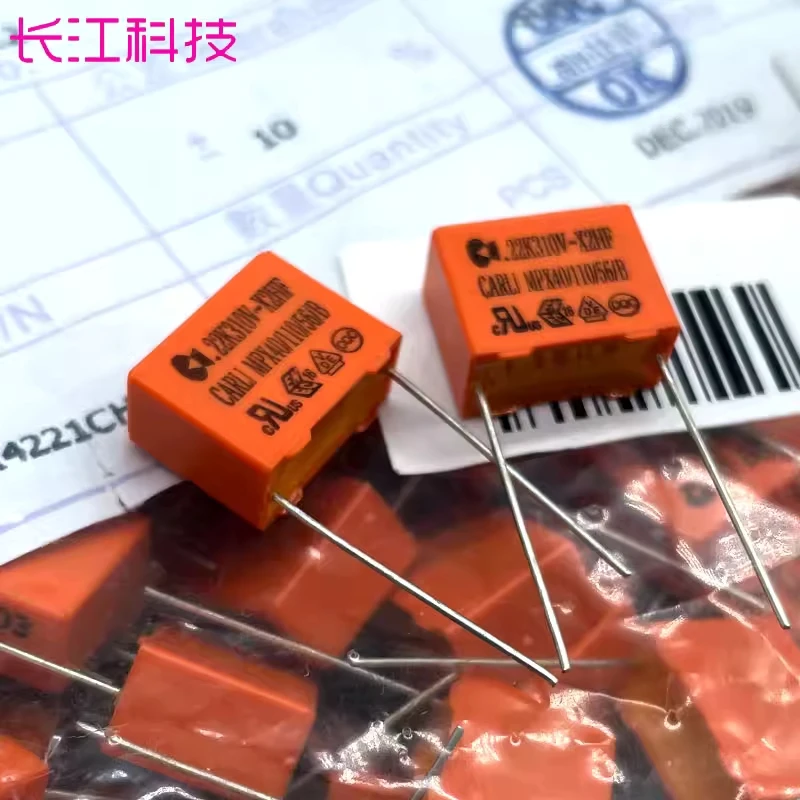 CARLI MKP 0.22uf 224 220nf 275v 305v orange film capacitor 10mm