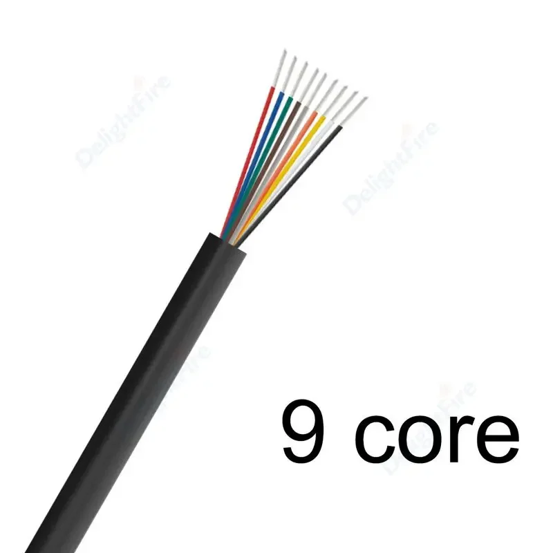 DelightFire 3–100 m, 28 AWG, UL2464, flexibles ummanteltes Kabel, Audio-Kabel für elektronische Lautsprecher, 2, 3, 4, 5, 6, 7, 8, 9, 10 Kerne, isoliertes USB-Verlängerungskabel 7