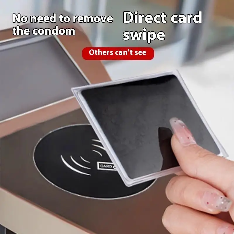 Anti-demag Card Holder Double-sided ID Card Protective Cover Bank Card Anti-leakage Protection Privacy Document Holder Anti-peep