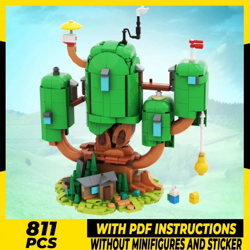 Moc Adventure Tree House Building Bricks, Modelo de Jogo Popular, Tecnologia Blocos Modulares, Presentes de Natal, Conjuntos de Brinquedos DIY