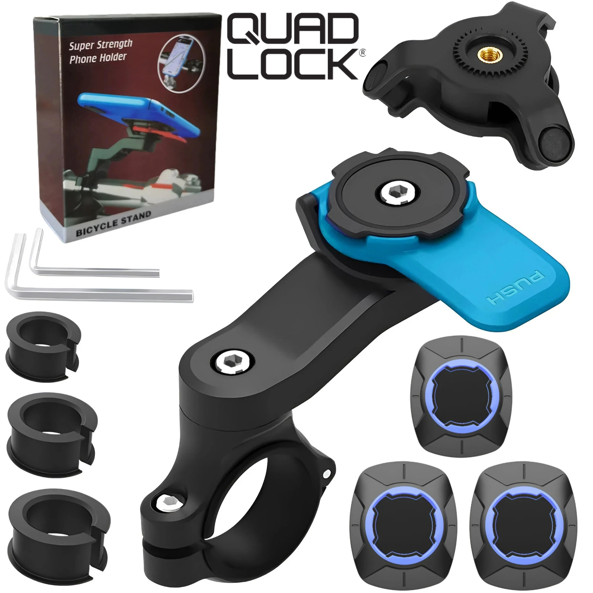 Supporto per telefono per moto Supporto per telefono cellulare per bicicletta Supporto per telefono cellulare per bici anti-vibrazione con smorzatore di vibrazioni Accessori per biciclette