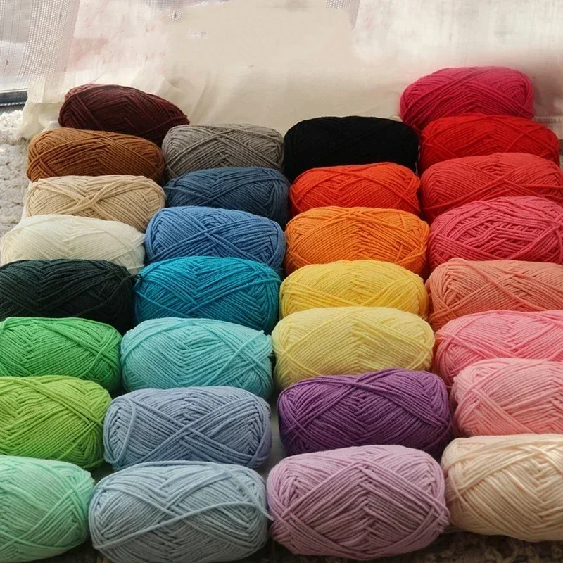 Soft Milk Cotton Knitting Wool Yarn for Crochet Craft Anti-Pilling High Quality  Knitting Cotton Yarn DIY Sweater Scarf 50g