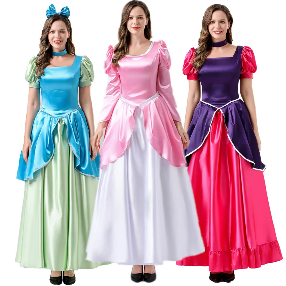 

Halloween Princess Cinderella Cosplay Costume Christmas Party Evil Step Sister Fancy Ball Gown Disguise Dress