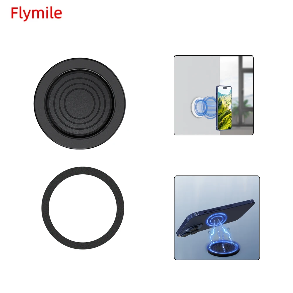 Flymile MagSafe Magnetic Suction Phone Holder For iPhone 15 14 13 12 11 Phone Universal Car Phone Rings Bracket Accssories