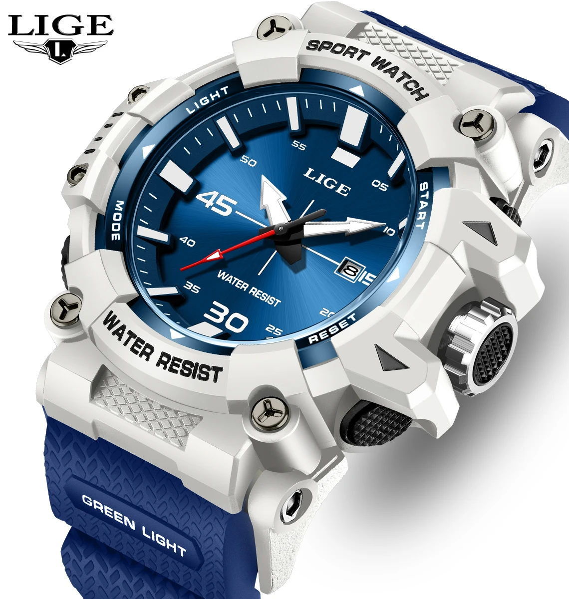 

LIGE 2025 new Men's watches military sports waterproof luminous fashion clock luxury quartz watches for men Men's Gift reloj+BOX