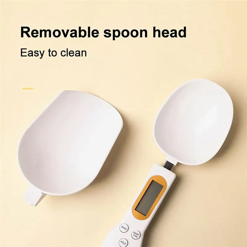 DT15 Digital Kitchen Scale Measuring Spoon 0.5-1000g LCD Display Type-C Rechargeable Mini Spoon Scale for Baking Cooking