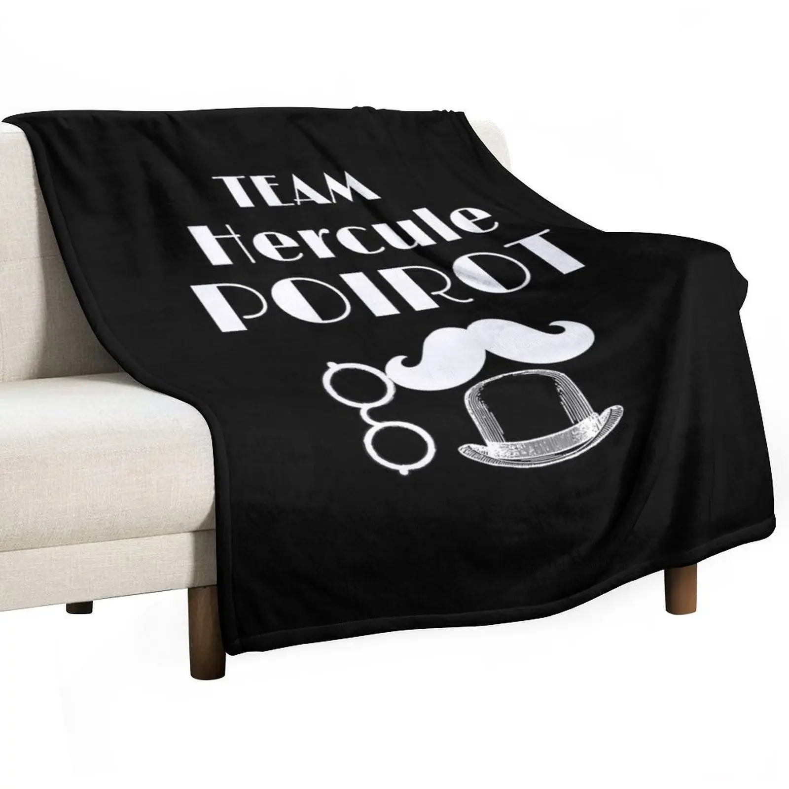 TEAM HERCULE POIROT - TEE SHIRT AND MUG - HUMOR Throw Blanket Machine Washable Soft Warm Blanket