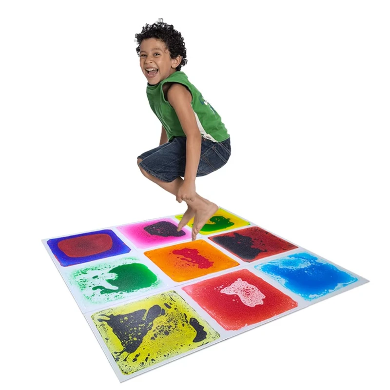 

Custom Wholesale Liquid Lava Sensory Mat Color Gel Floor Activity Tile Autism Sensory Liquid Floor Tile